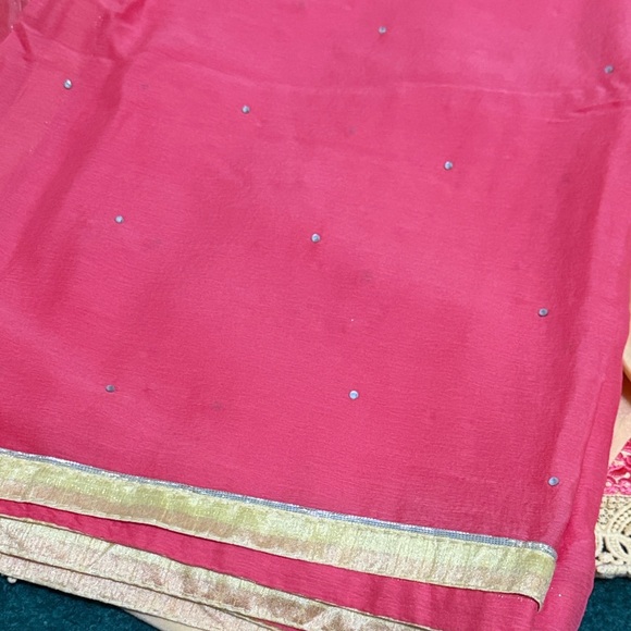 Yellow and Pink Embroidered kameez set - Picture 8 of 13